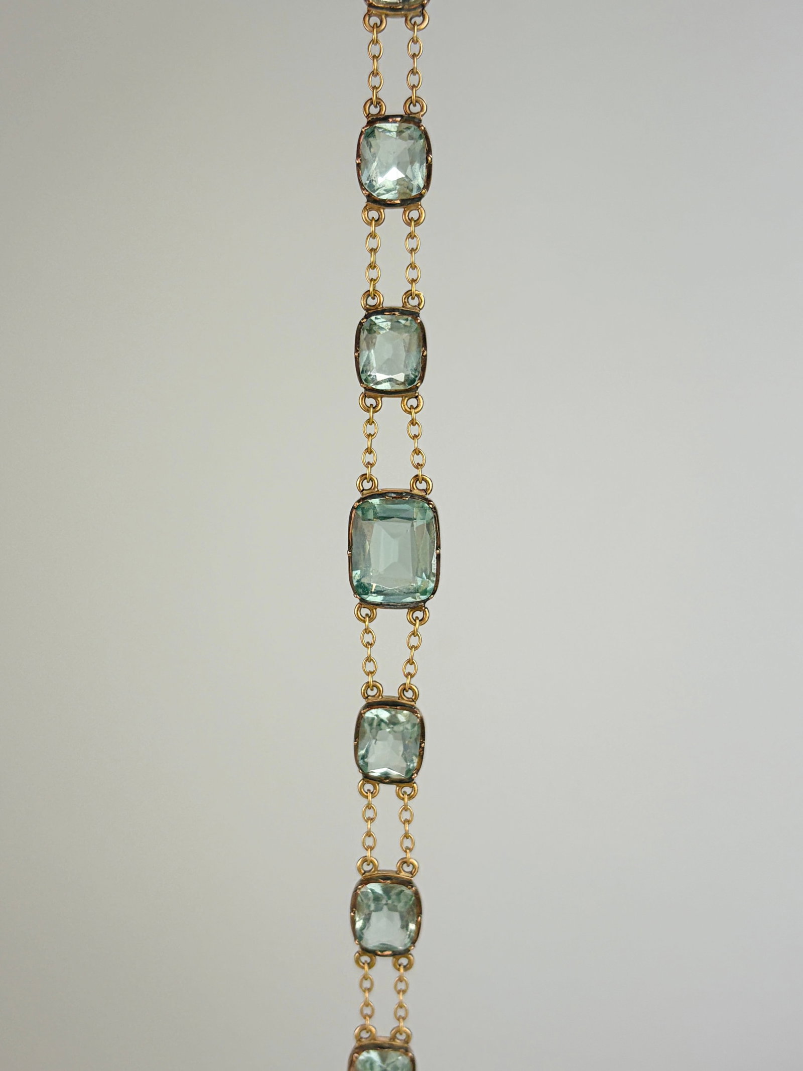 Antique Georgian Blue Paste Gold Bracelet - 3