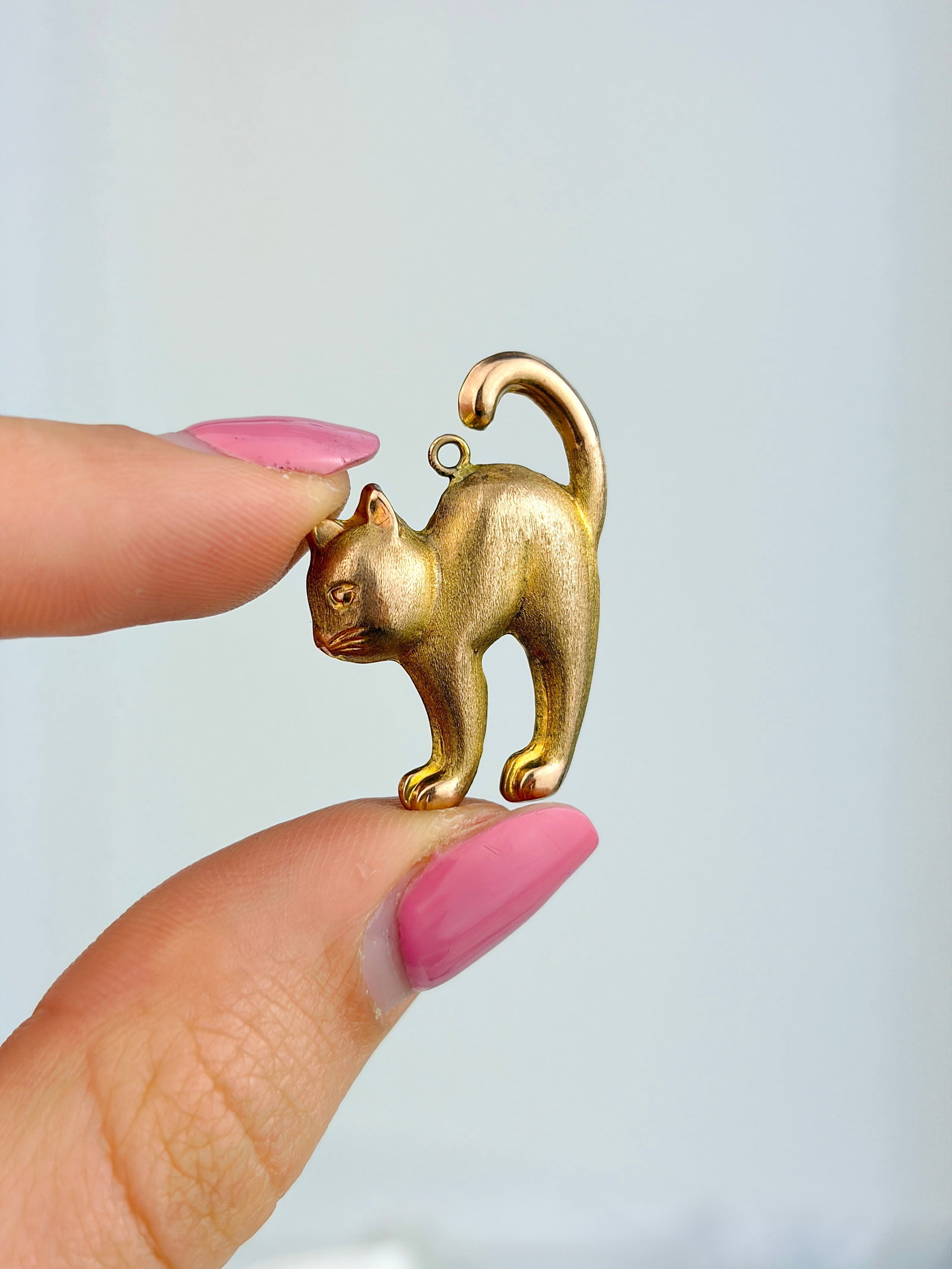VINTAGE 9CT GOLD CAT CHARM - 2