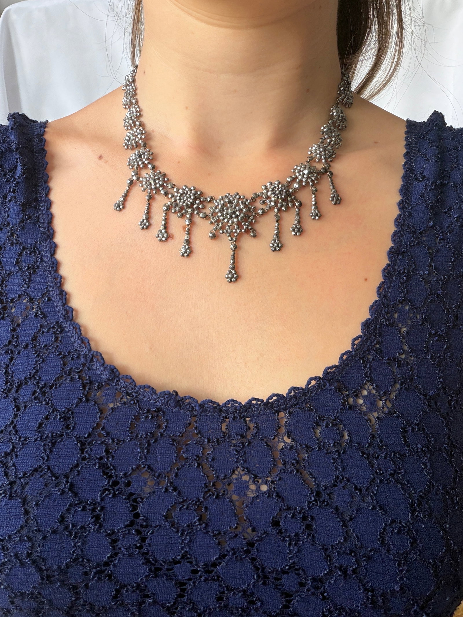 Antique Georgian Cut Steel Necklace - 7