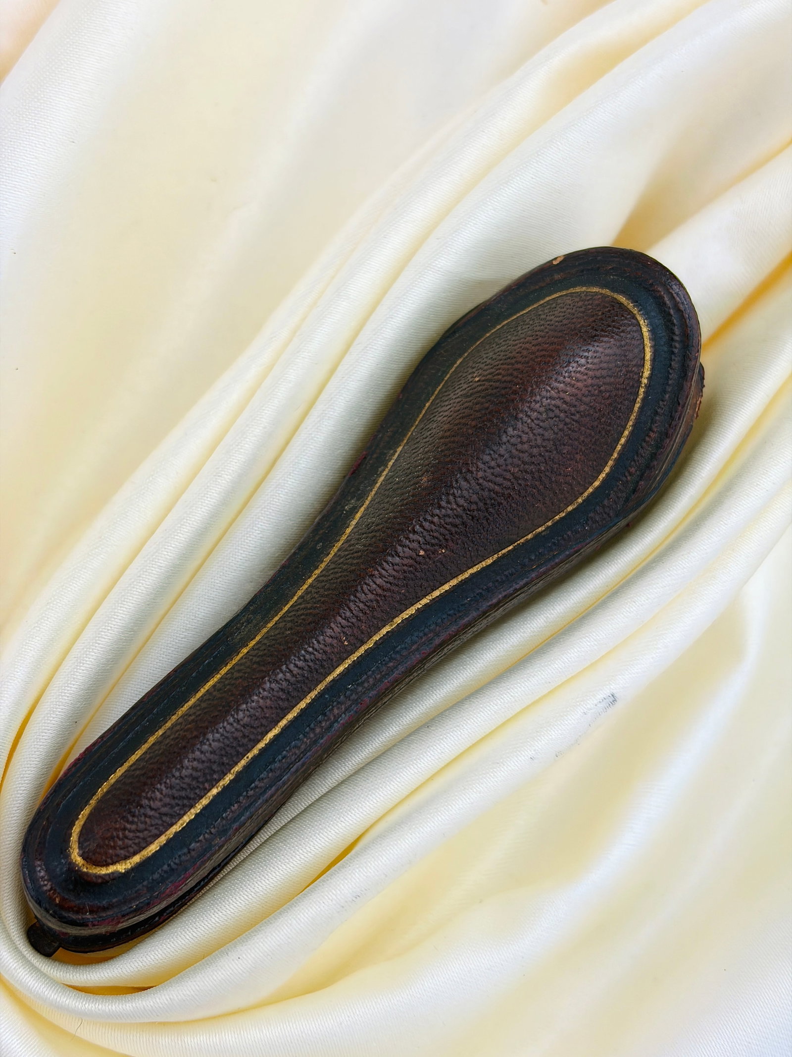 Antique Boxed 18ct Yellow Gold Banded Agate Stick Pin Brooch - 2