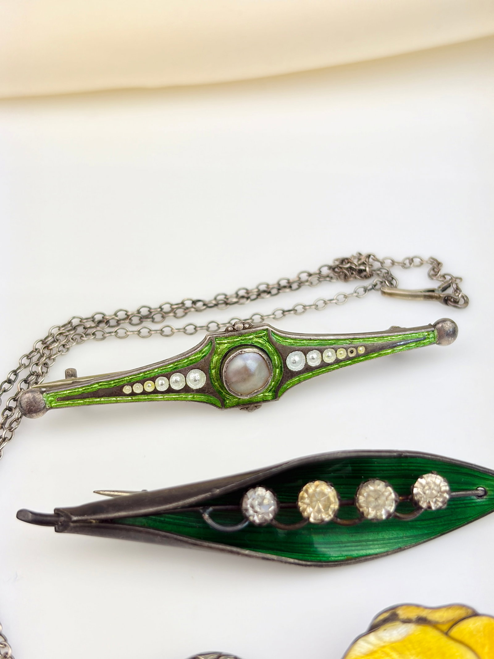 Mixed Lot - Charles Horner Enamel Brooch + Silver Others - 2