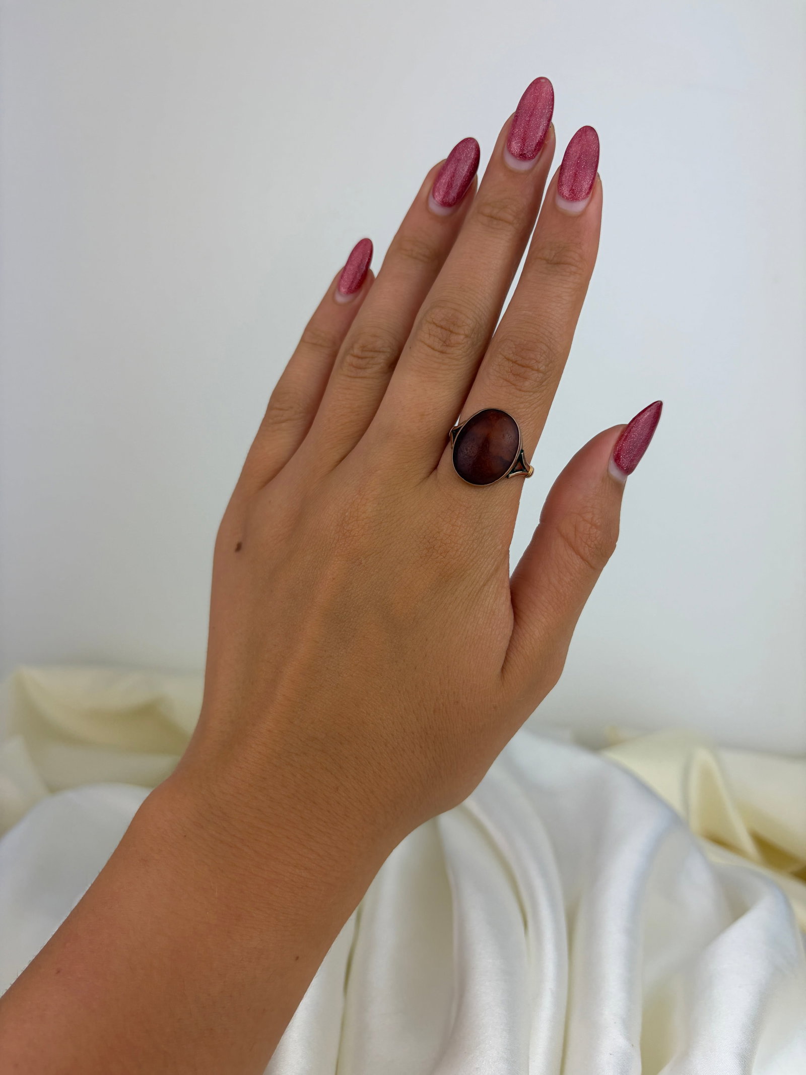 Antique 9ct Gold Cabochon Carnelian Signet Ring - 7