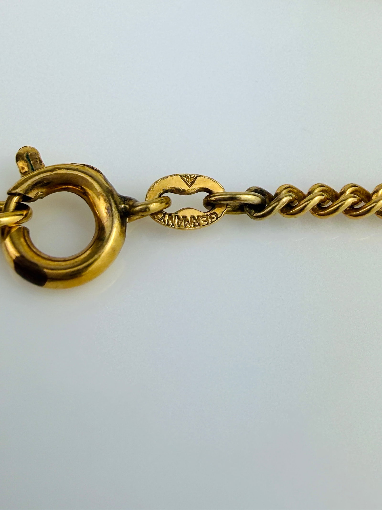 GEORGIAN ERA FOILED AMETHYST AND PEARL PENDANT ON 18CT GOLD CHAIN - 7