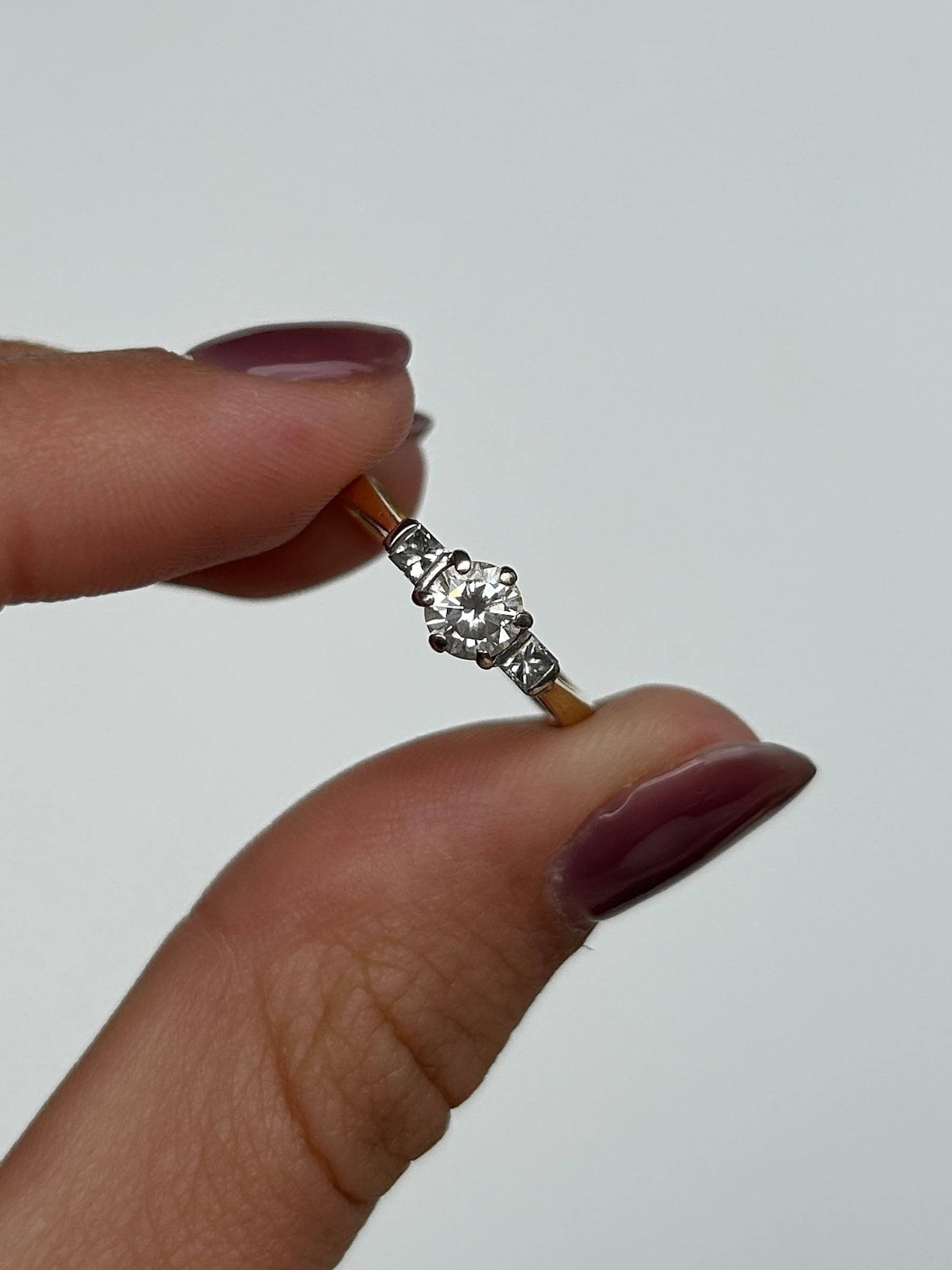 Antique Diamond 3 Stone in 18ct Gold - 5