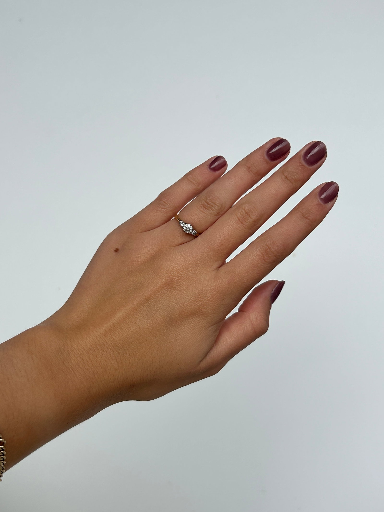 Antique Diamond 3 Stone in 18ct Gold - 7