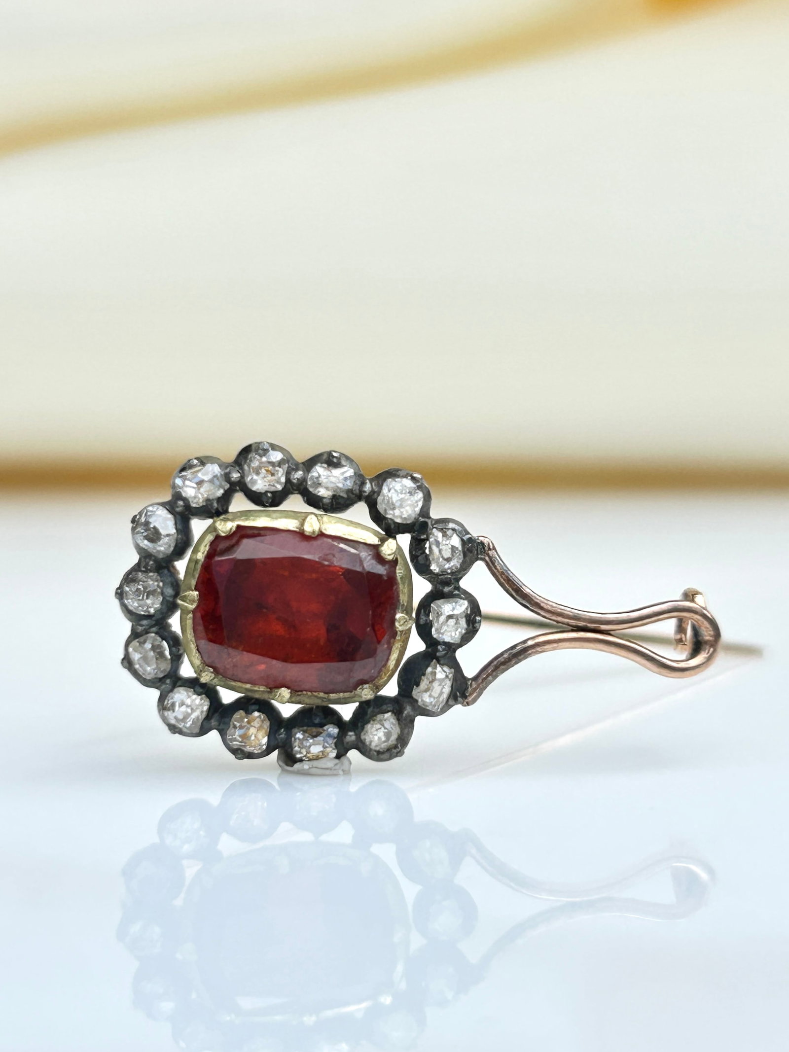 Antique outstanding halleys comet diamond and gold brooch - 2