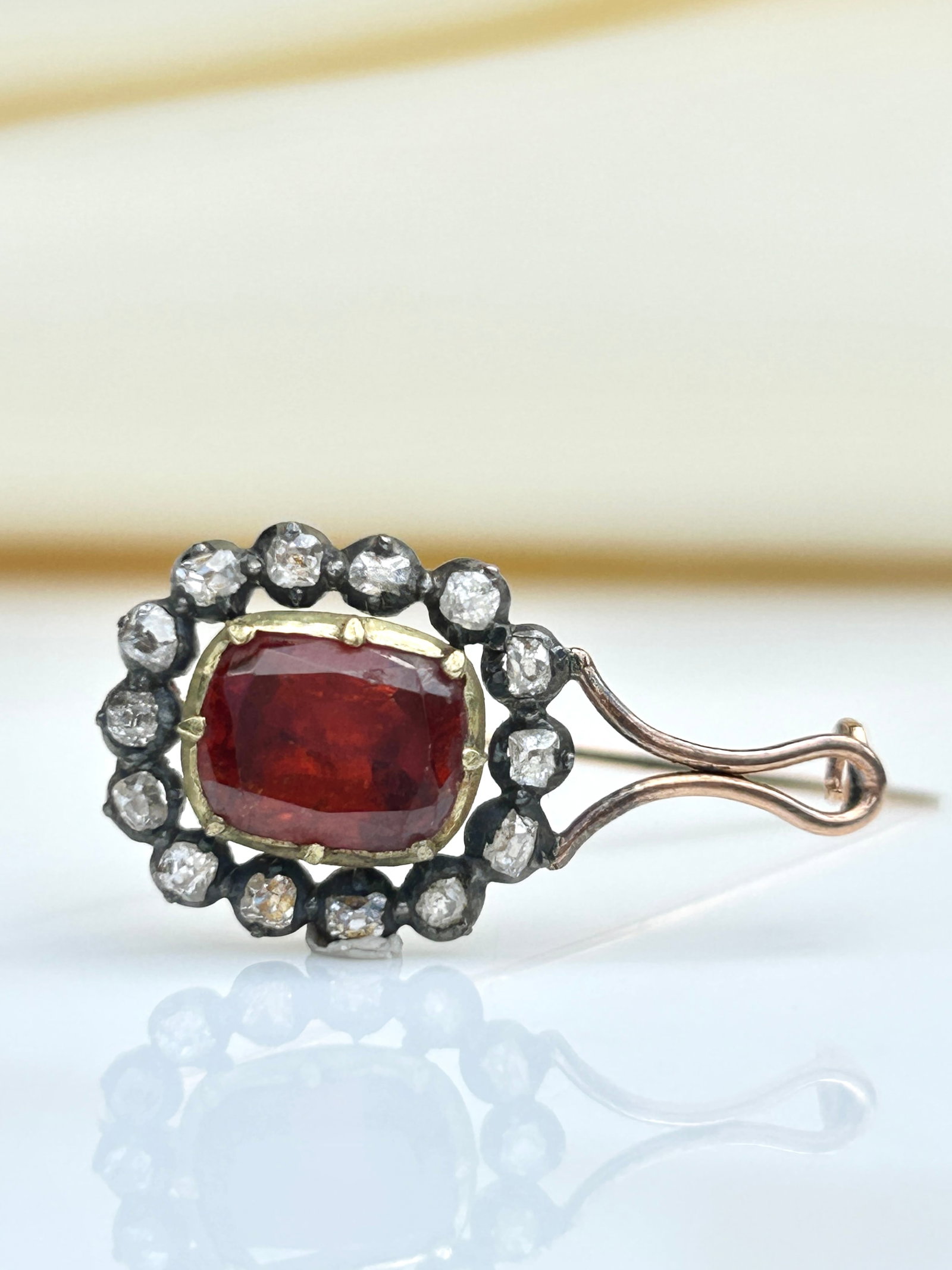 Antique outstanding halleys comet diamond and gold brooch - 3