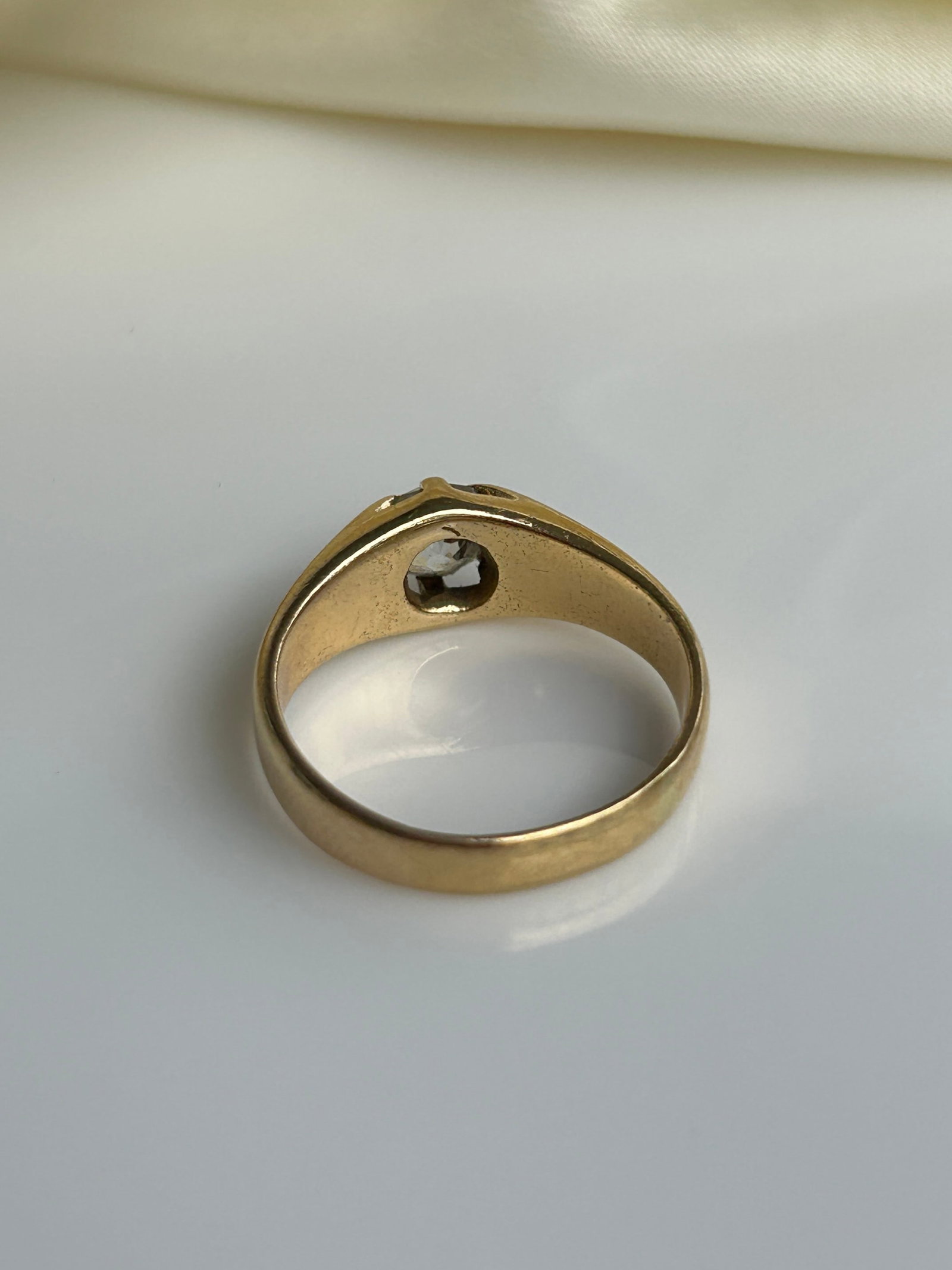 Antique C.1904 .50pt Diamond Belcher Ring in 18ct Yellow Gold - 4