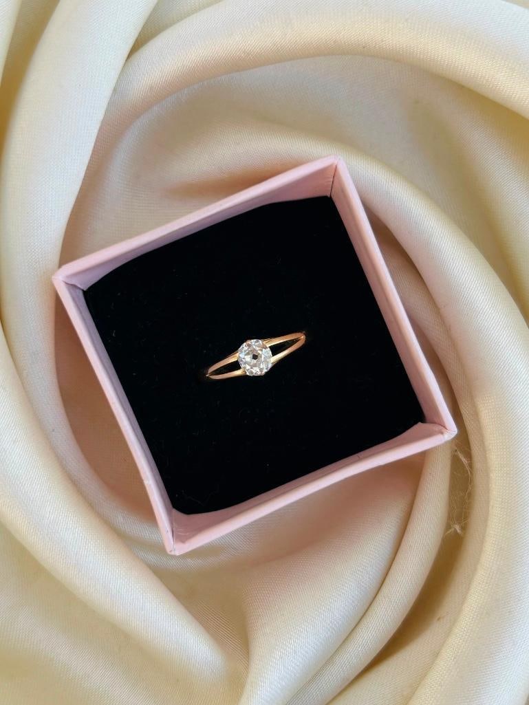 18ct Yellow Gold Old Cut Diamond Ring - 6