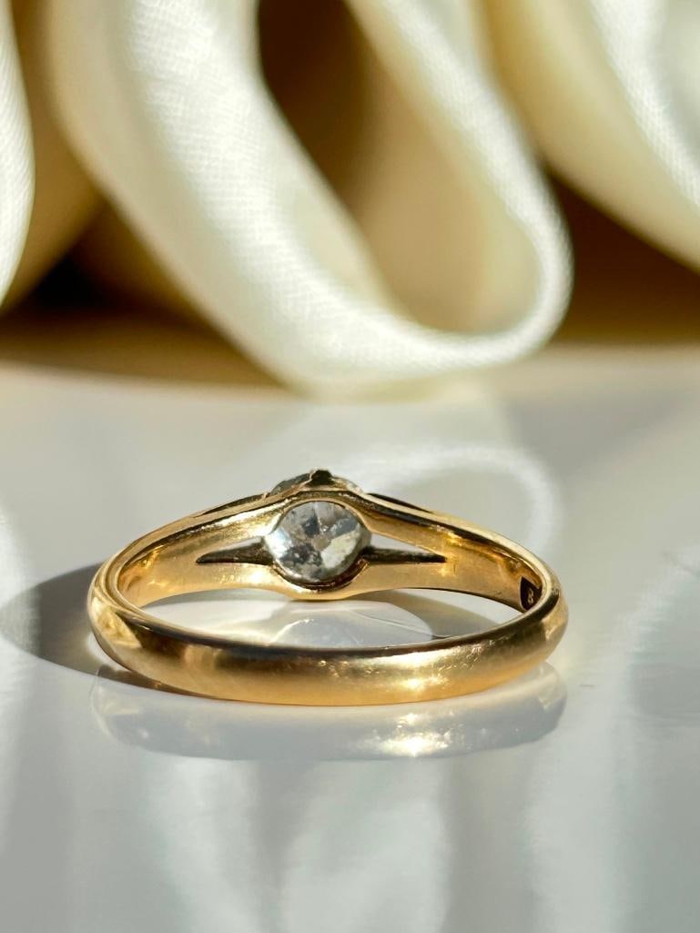 18ct Yellow Gold Old Cut Diamond Ring - 7