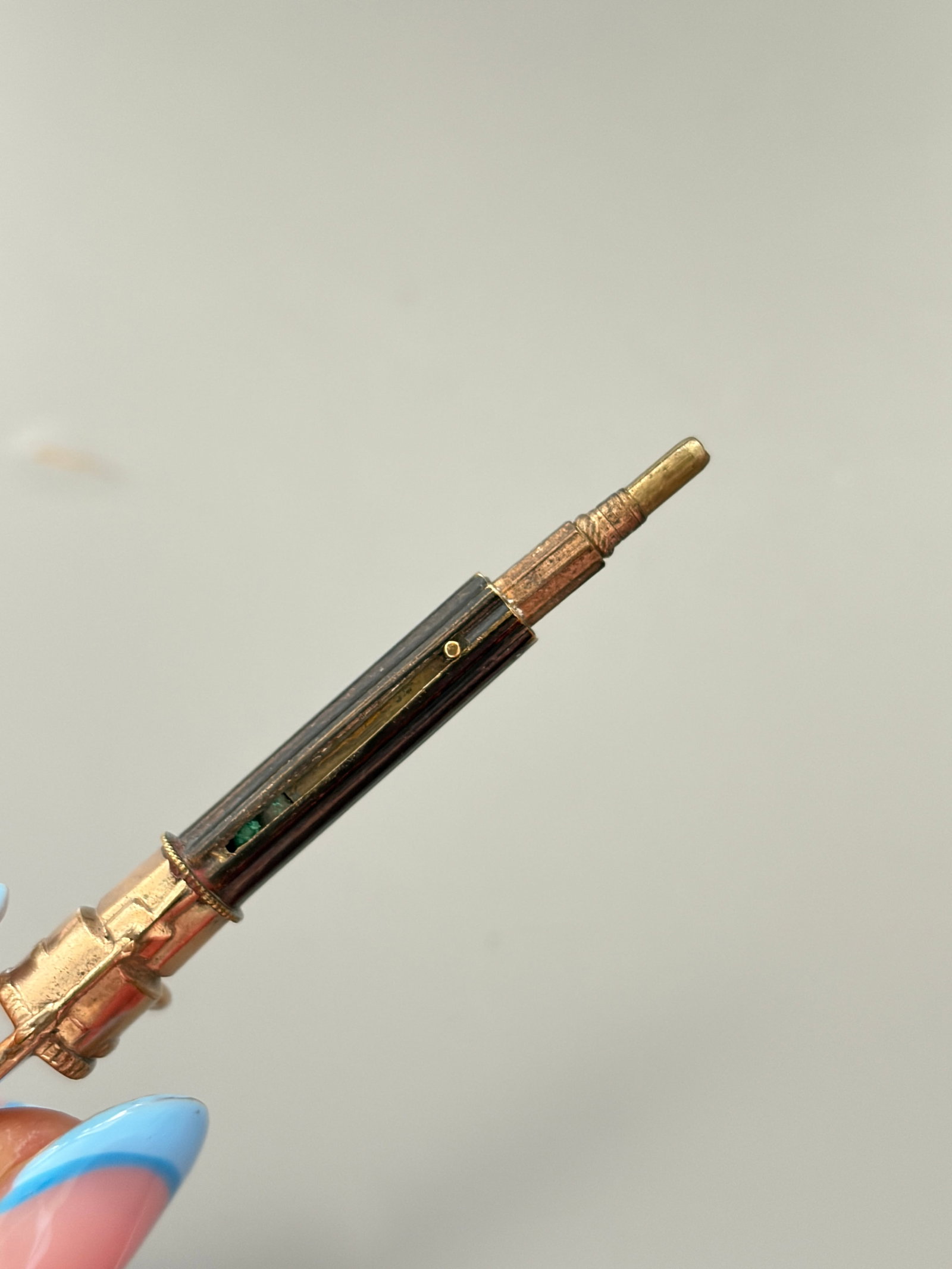 AMAZING GOLD PISTOL SHAPED PROPELLING PENCIL PENDANT - 7