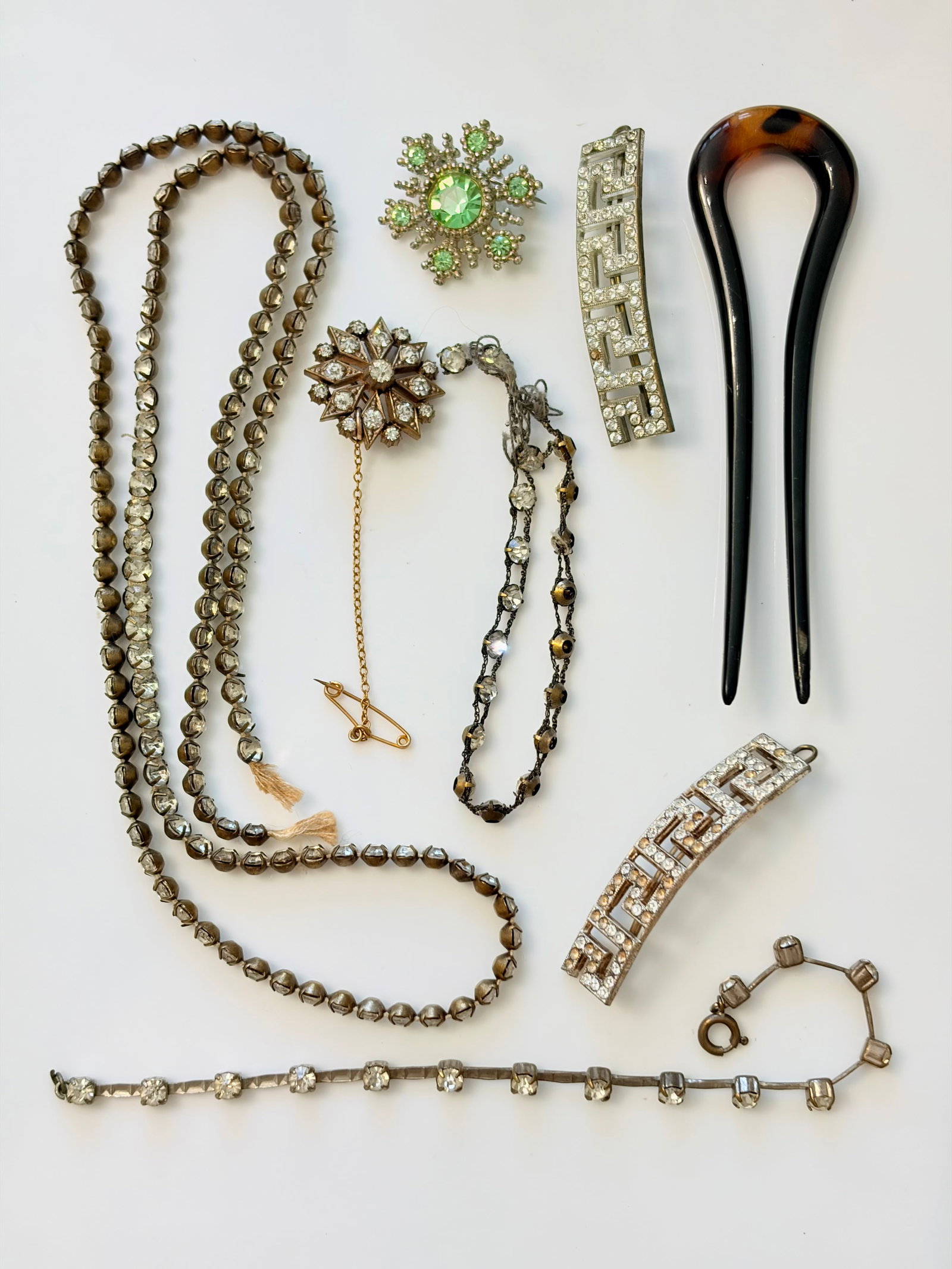 MIXED LOT- HAIR PIN, ANTIQUE PASTE ETC (1 of 5)