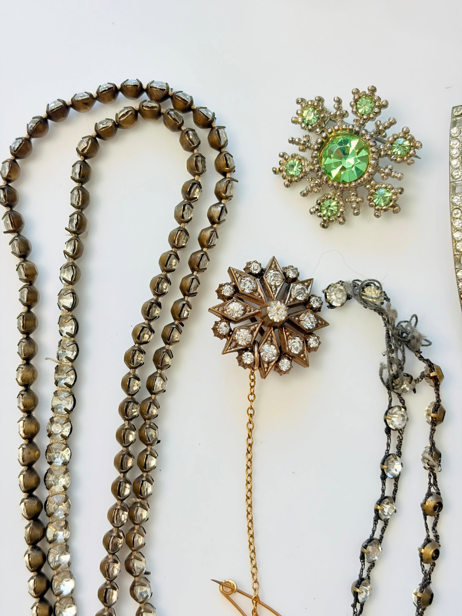 MIXED LOT- HAIR PIN, ANTIQUE PASTE ETC - 3