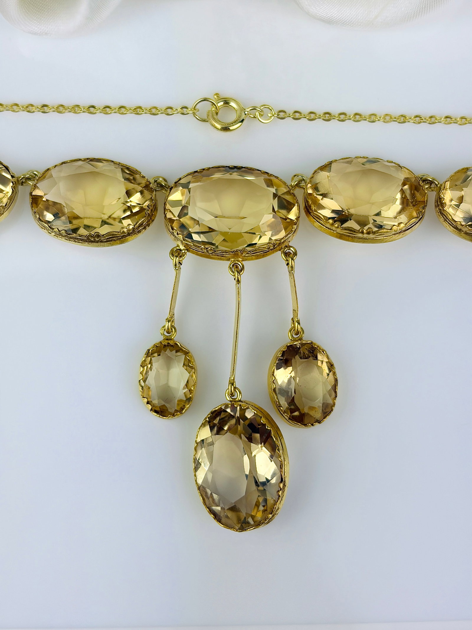 Chunky Antique Citrine Necklace - 4