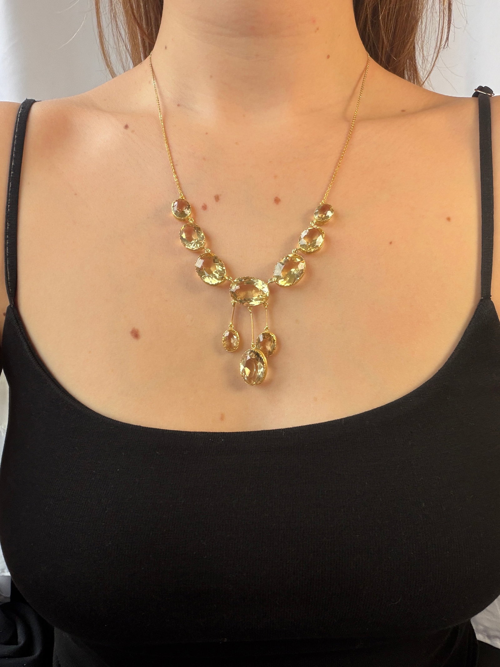Chunky Antique Citrine Necklace - 6