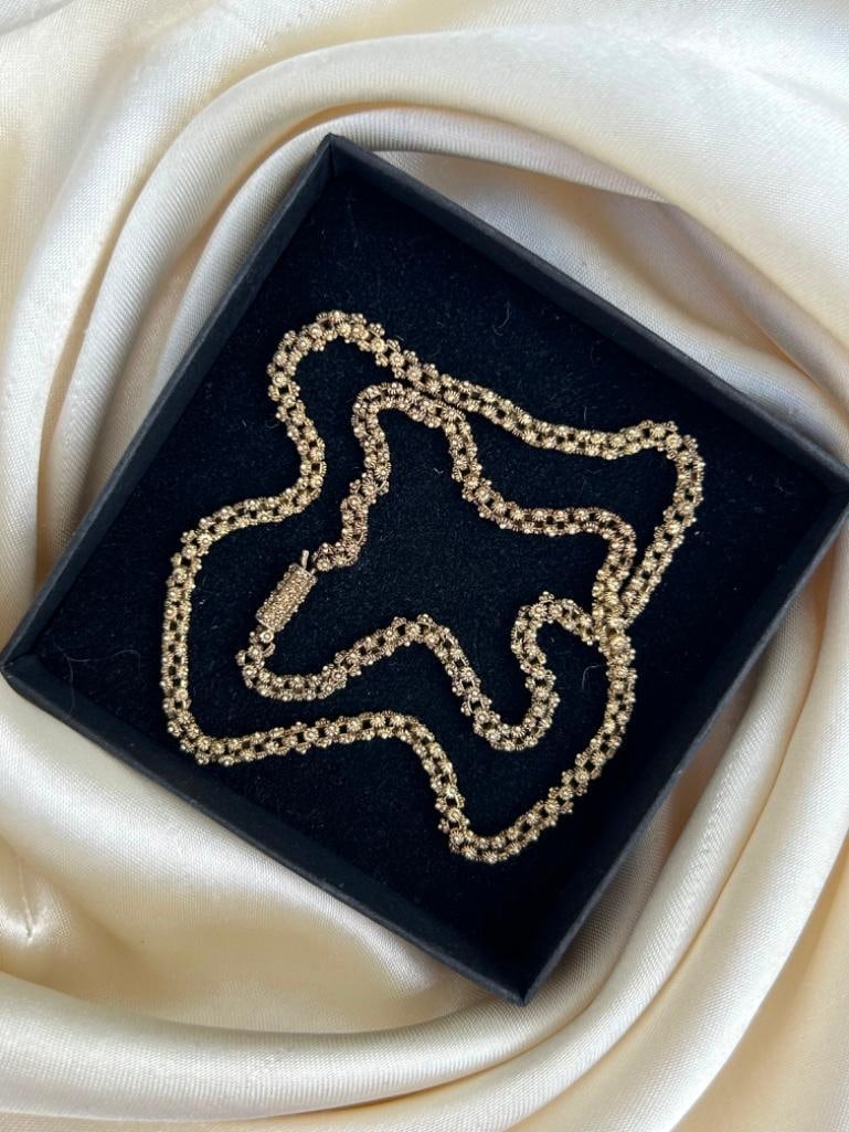 Antique Georgian Fancy Flower Link Chain - 8