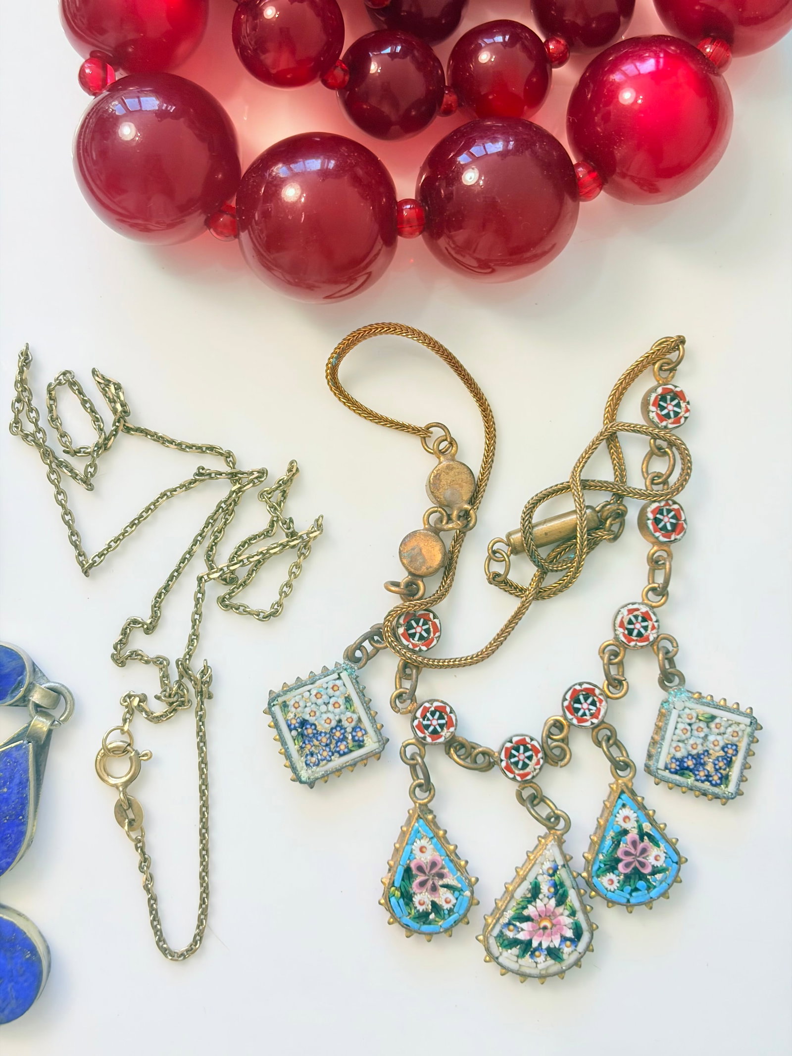 MIXED LOT- MICRO MOSAIC NECKLACE ETC - 7