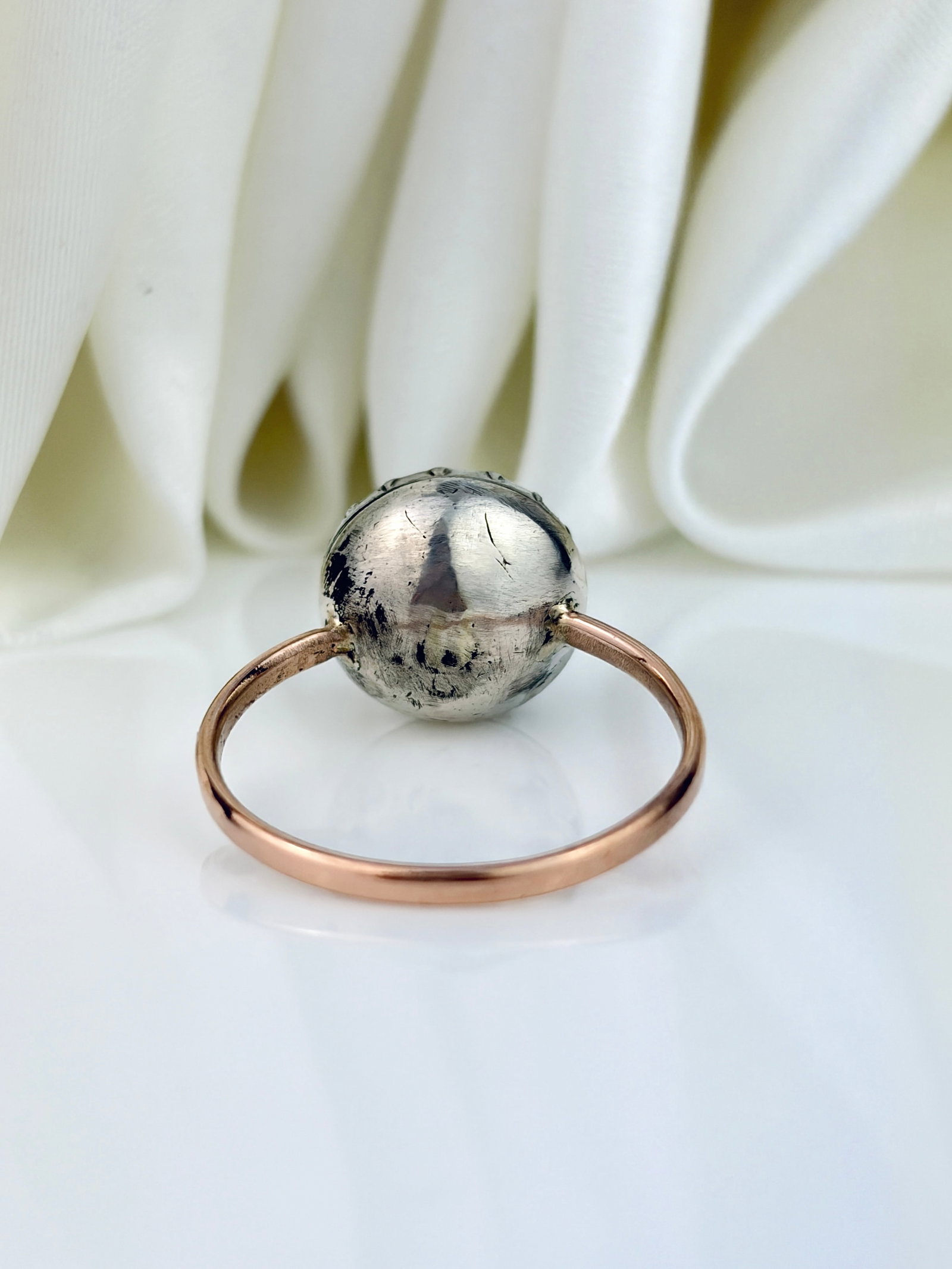 ANTIQUE GEORGIAN ERA PASTE SOLITAIRE RING IN 9CT GOLD - 3