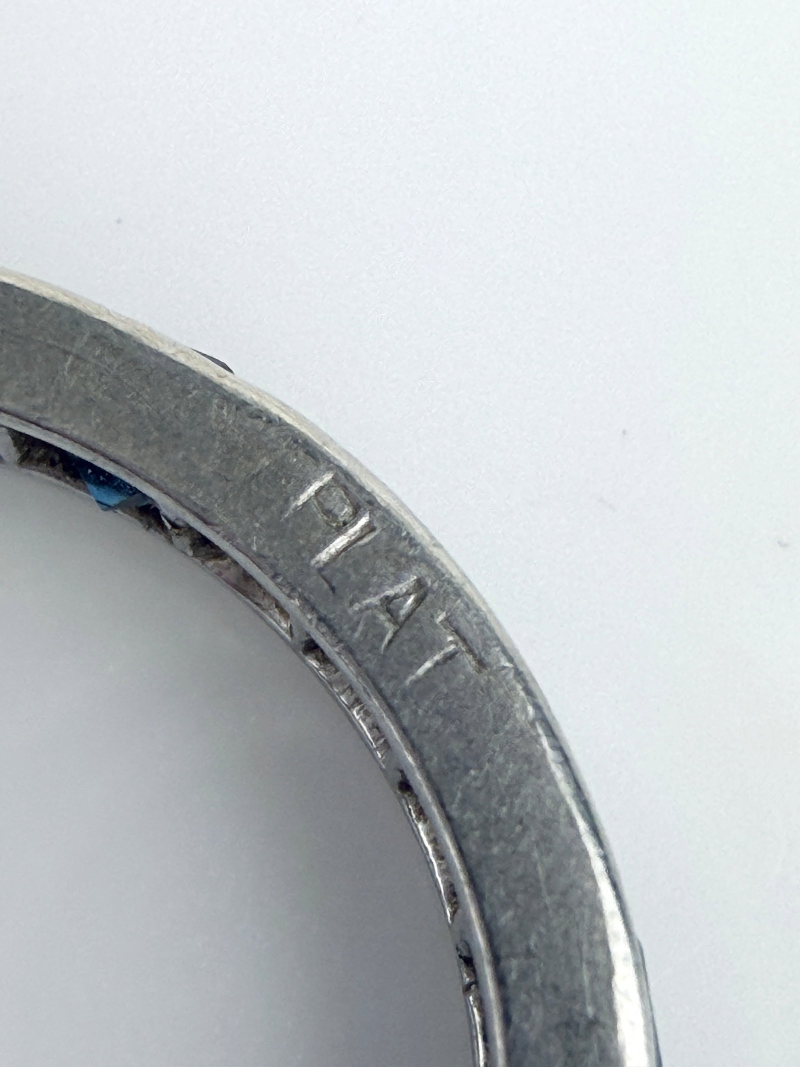 Art Deco Era Platinum Sapphire and Diamond Full Eternity Band Ring - 5