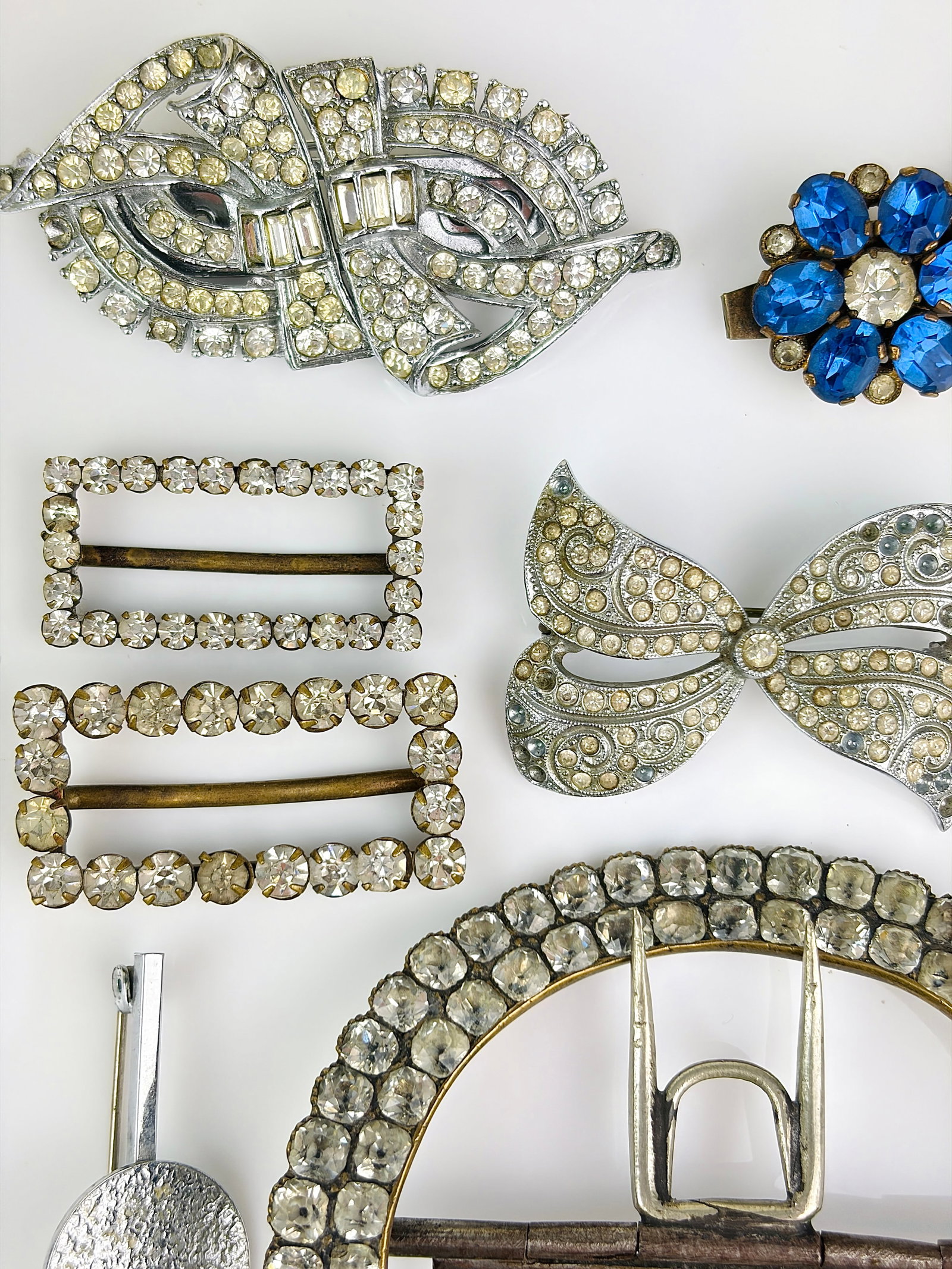 MIXED LOT 2x Antique Double Clip Brooches and More - 2
