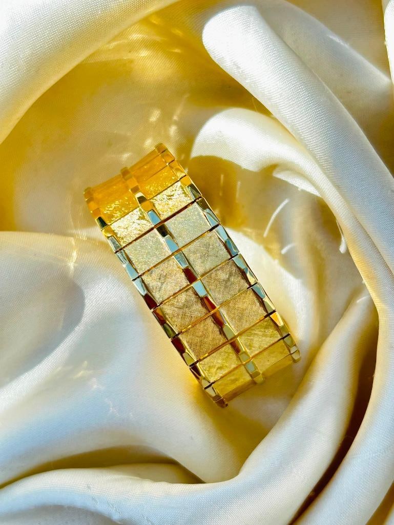 Amazing Wide Cuff Bangle / Bracelet with Safety Clasp - 2