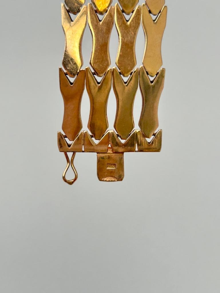 Chunky Wide Solid 18ct Yellow Gold Bracelet - 7