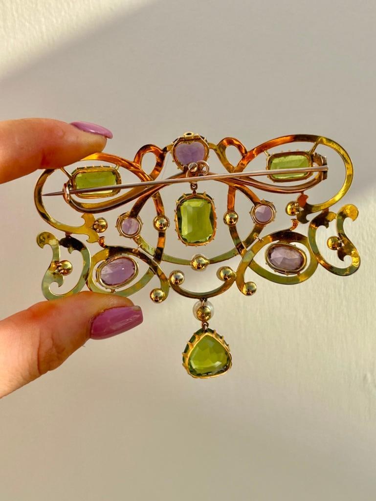 Extra Large Museum Quality Suffragette Brooch/Pendant in 18ct Yellow Gold in Original Box - 4
