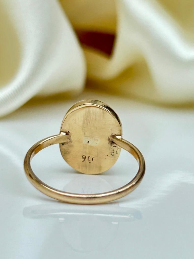 9ct Gold Cabochon Tiger Eye Ring - 5