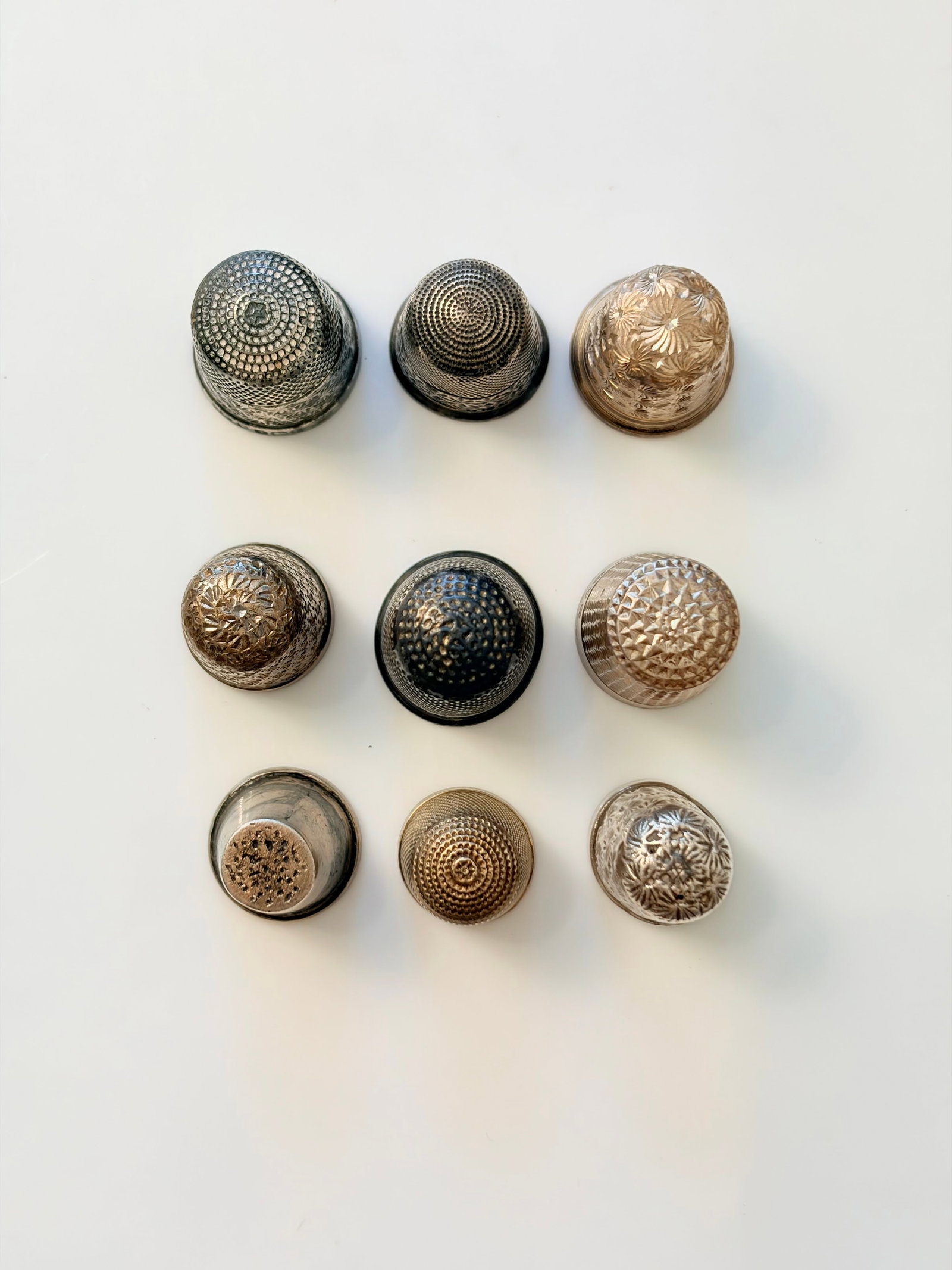 MIXED LOT- SILVER THIMBLES - 2