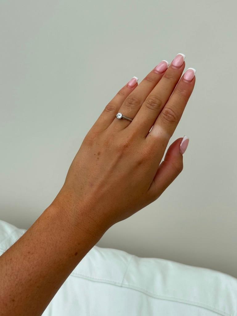 Bright .50pt Diamond Solitaire Ring in Platinum - 4