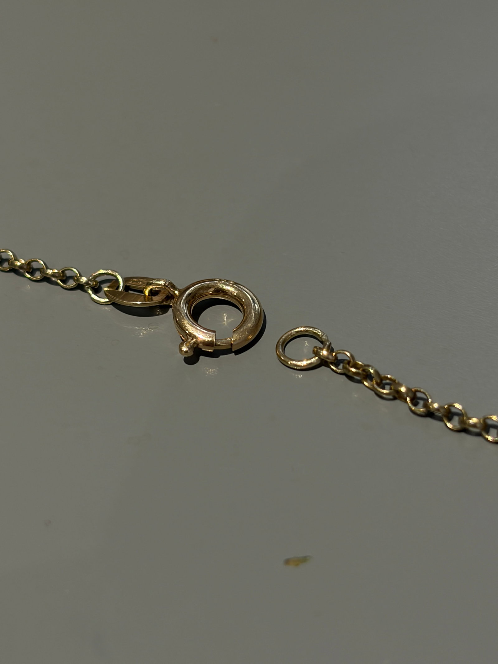 ANTIQUE AMETHYST 9CT YELLOW GOLD NECKLACE - 7