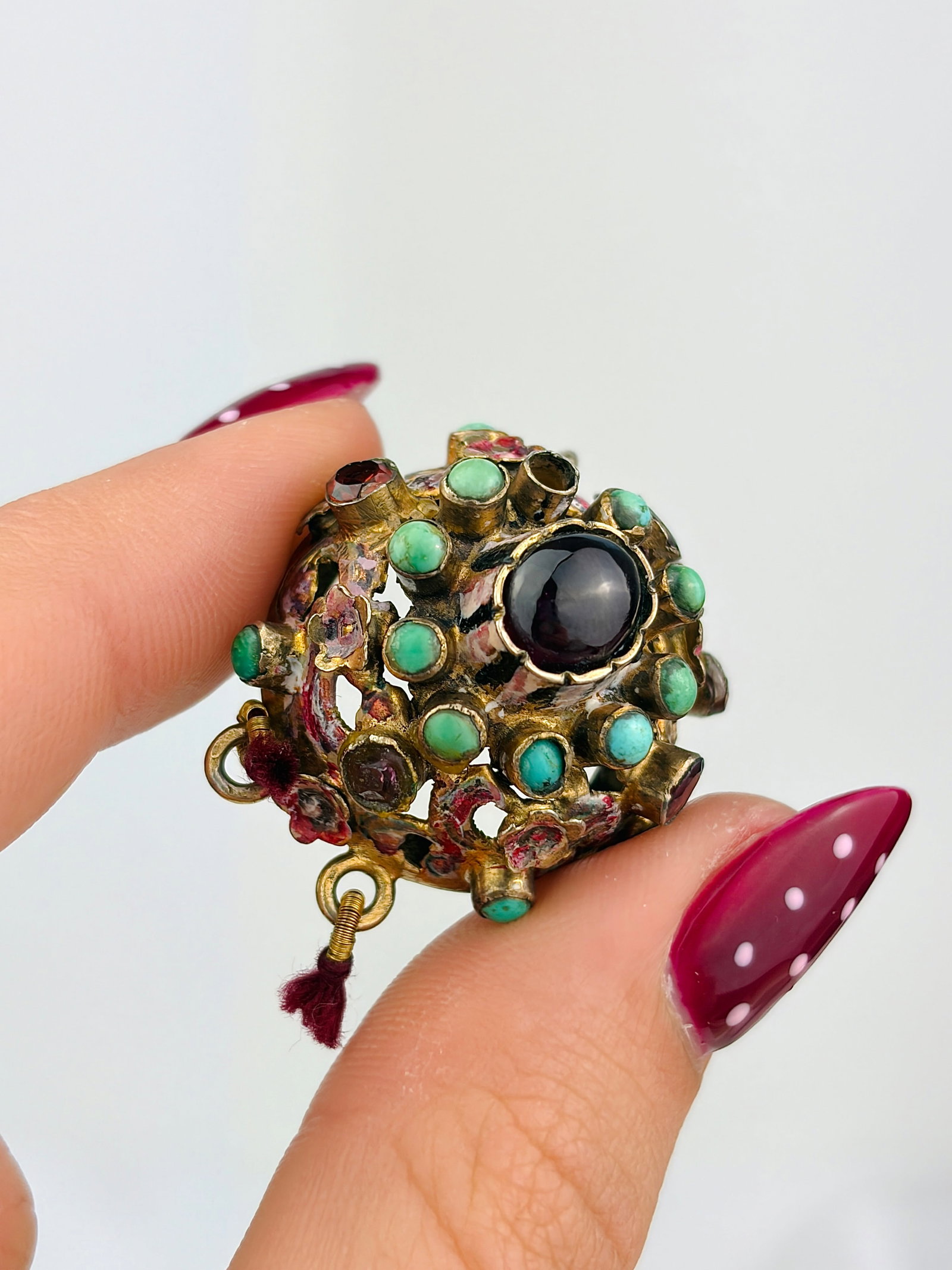 Antique Austro Hungarian Domes / Brooch - 5