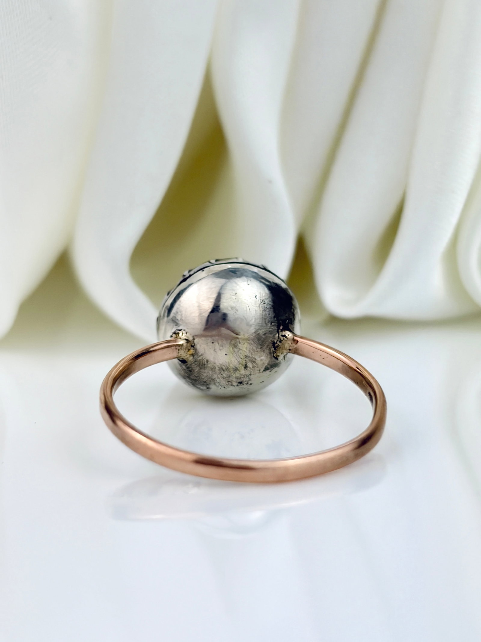 ANTIQUE GEORGIAN ERA PASTE SOLITAIRE RING IN 9CT GOLD - 3