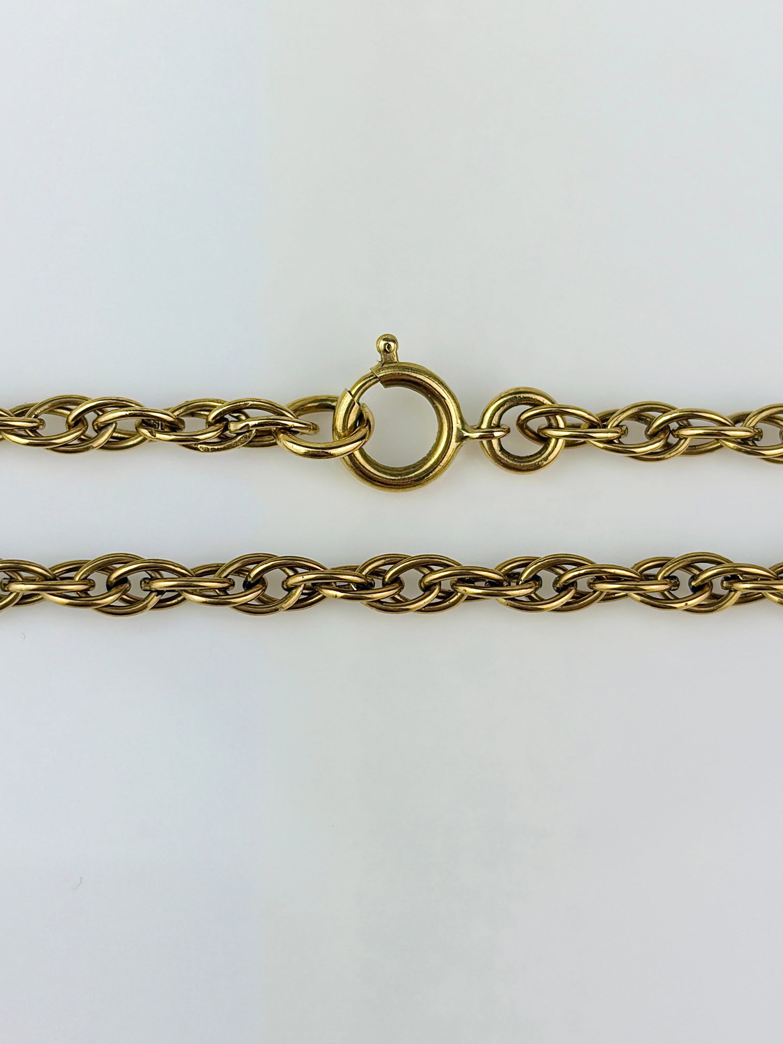 VINTAGE 9CT YELLOW GOLD FANCY ROPE TWIST CHAIN - 3