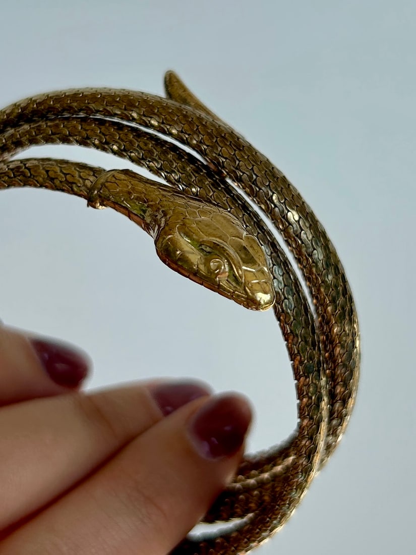 Coiled Snake Bangle Bracelet - 8