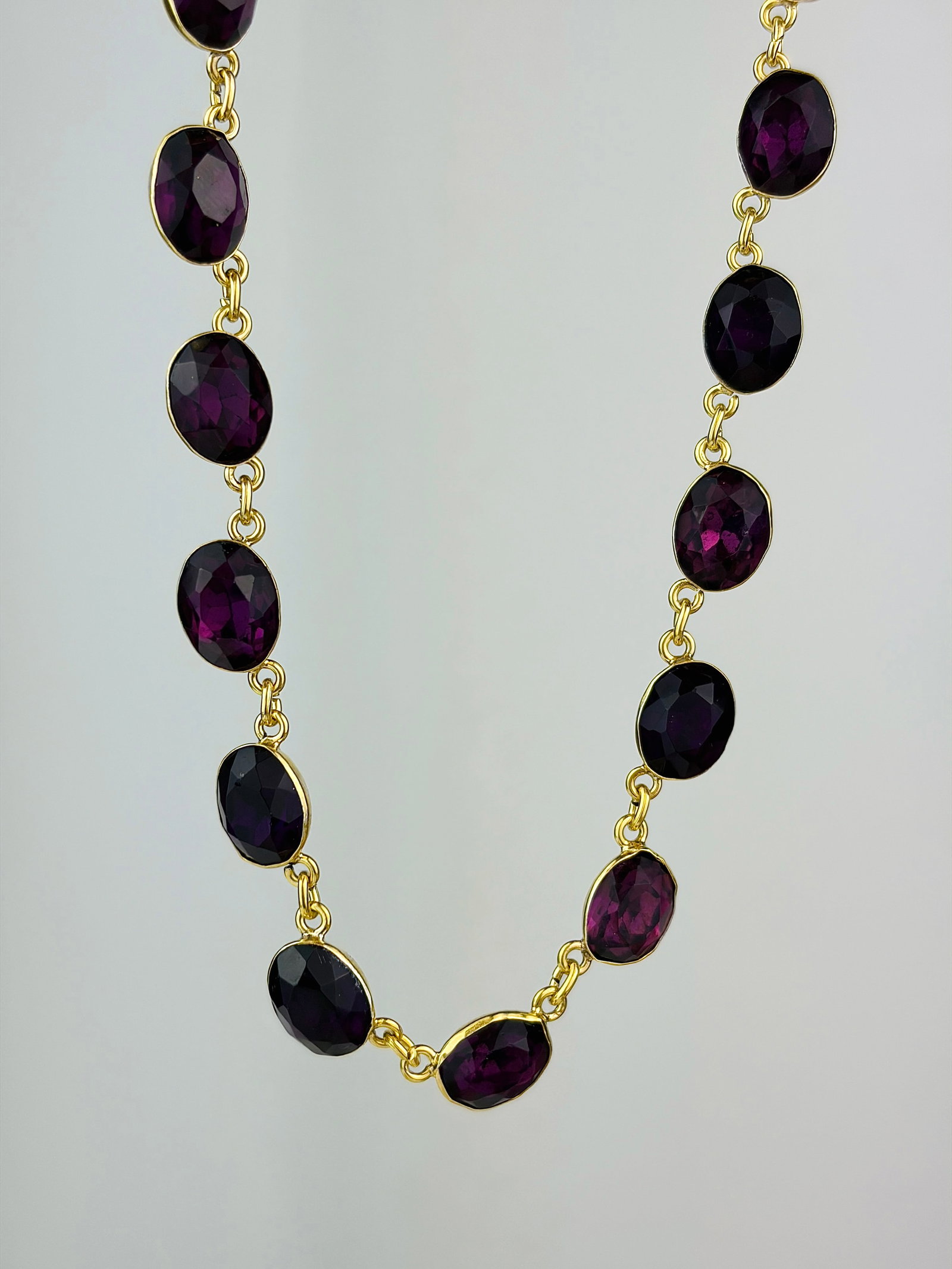 ANTIQUE PURPLE PASTE RIVIERE NECKLACE - 2