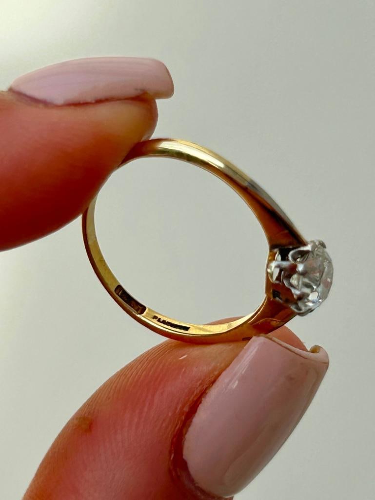 Chunky Diamond Engagement Style Ring in Gold - 5