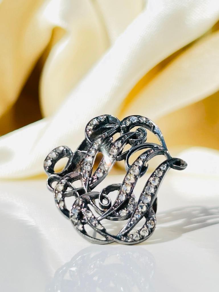 Antique Rose Cut Diamond Monogram Brooch (1 of 9)