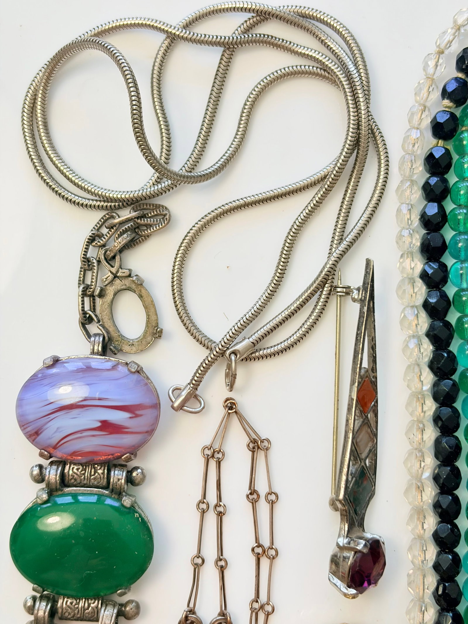 MIXED LOT- BEADED NECKLACES, BRACELETS ETC - 3