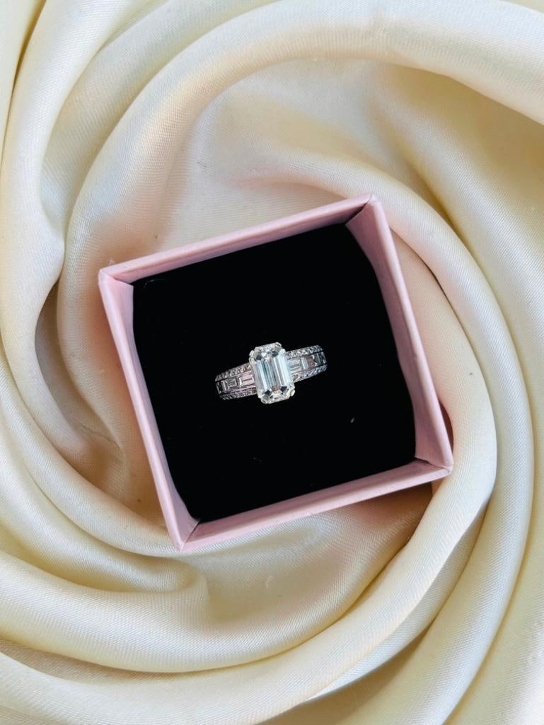 Huge 3.10ct Diamond Ring in White Gold - 5