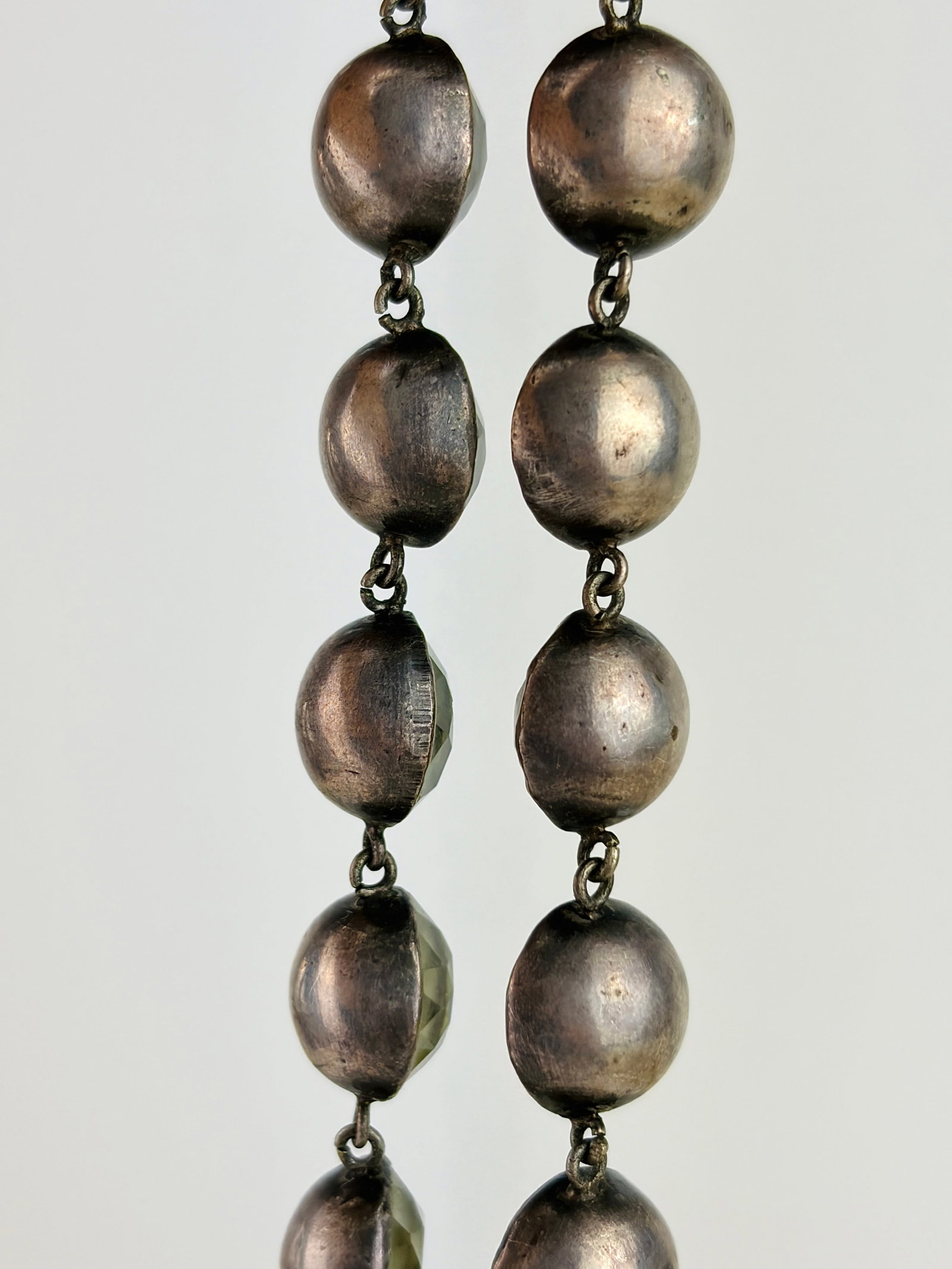 Antique Mid 1800's Silver Paste Riviere Necklace - 3