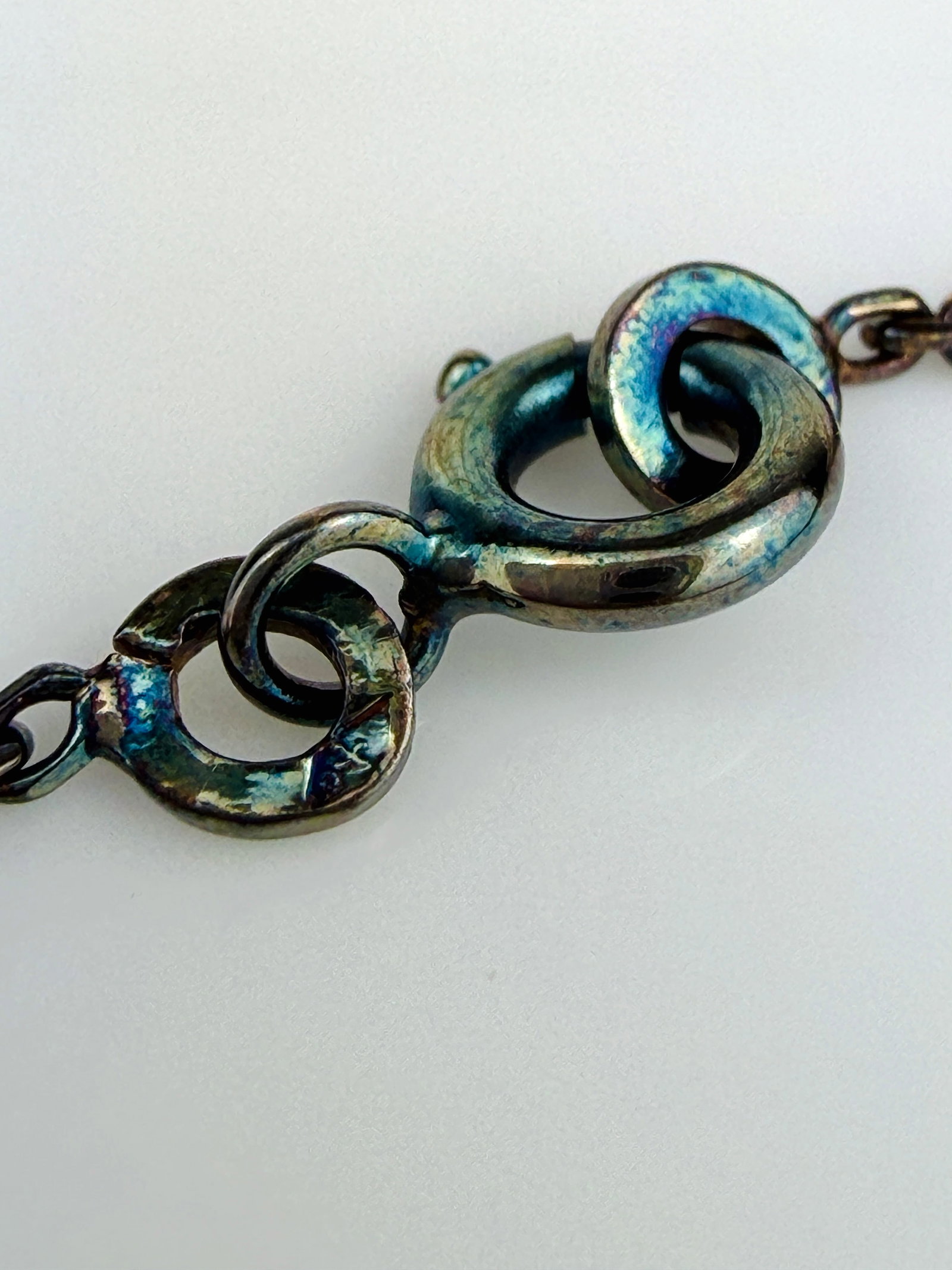 VINTAGE 14CT YELLOW GOLD SNAKE NECKLACE - 5
