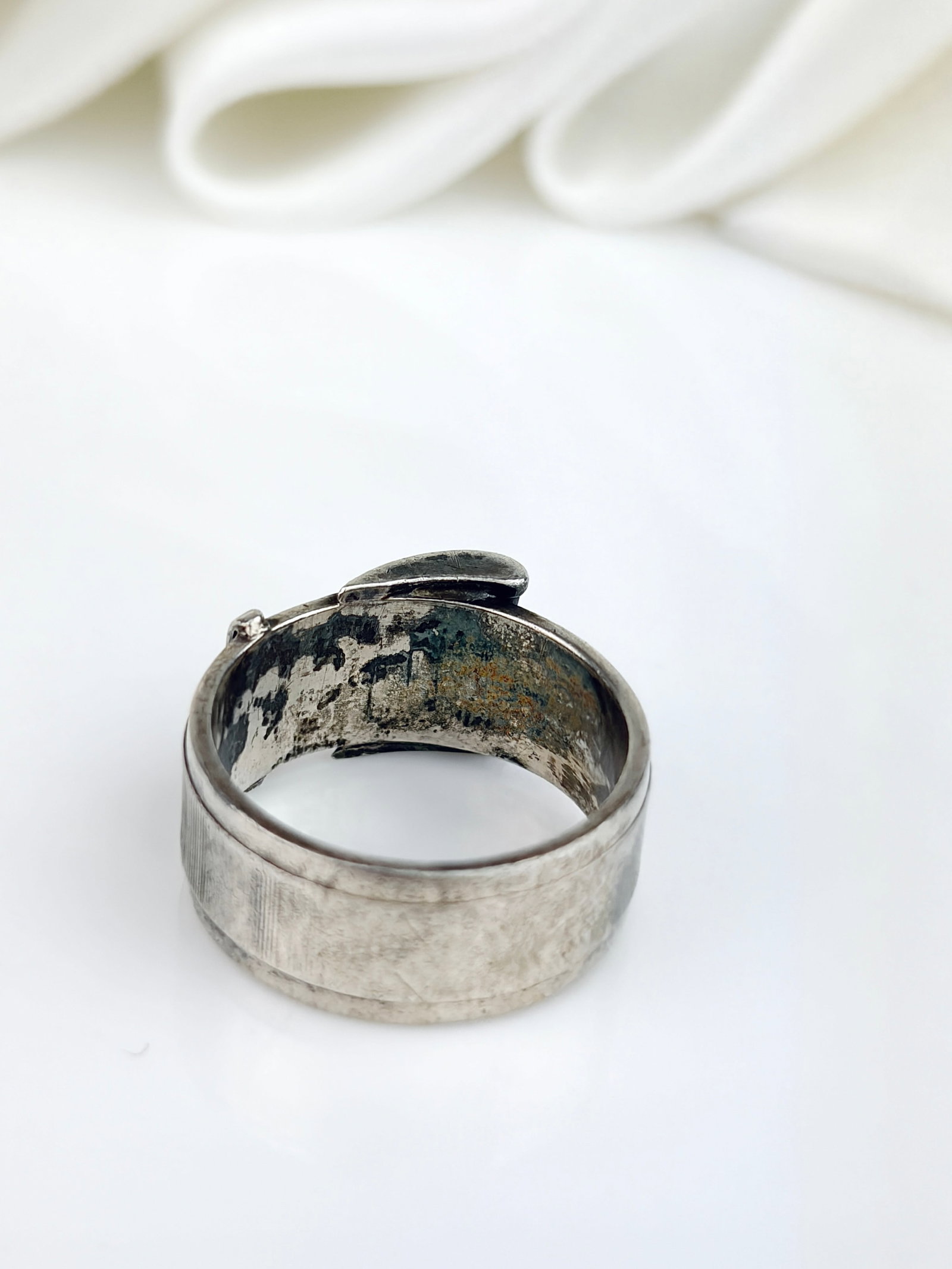 Chunky Sterling Silver Buckle Band Ring - 3