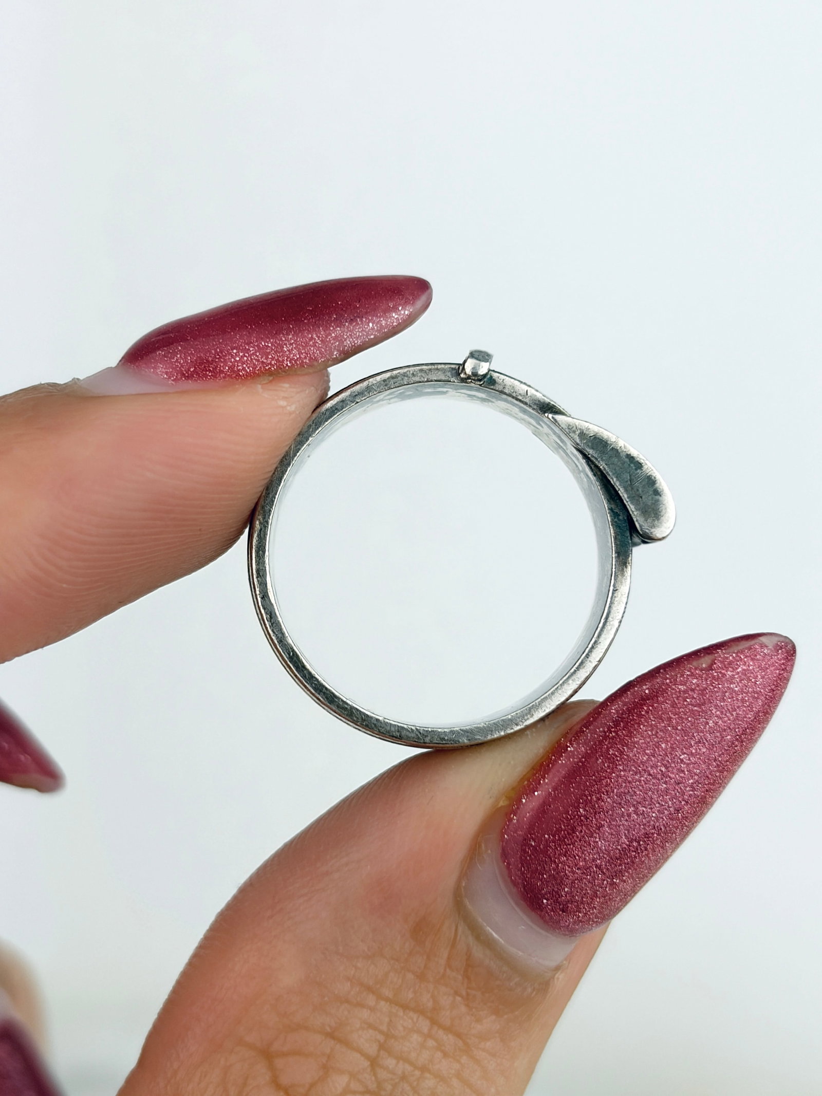 Chunky Sterling Silver Buckle Band Ring - 6