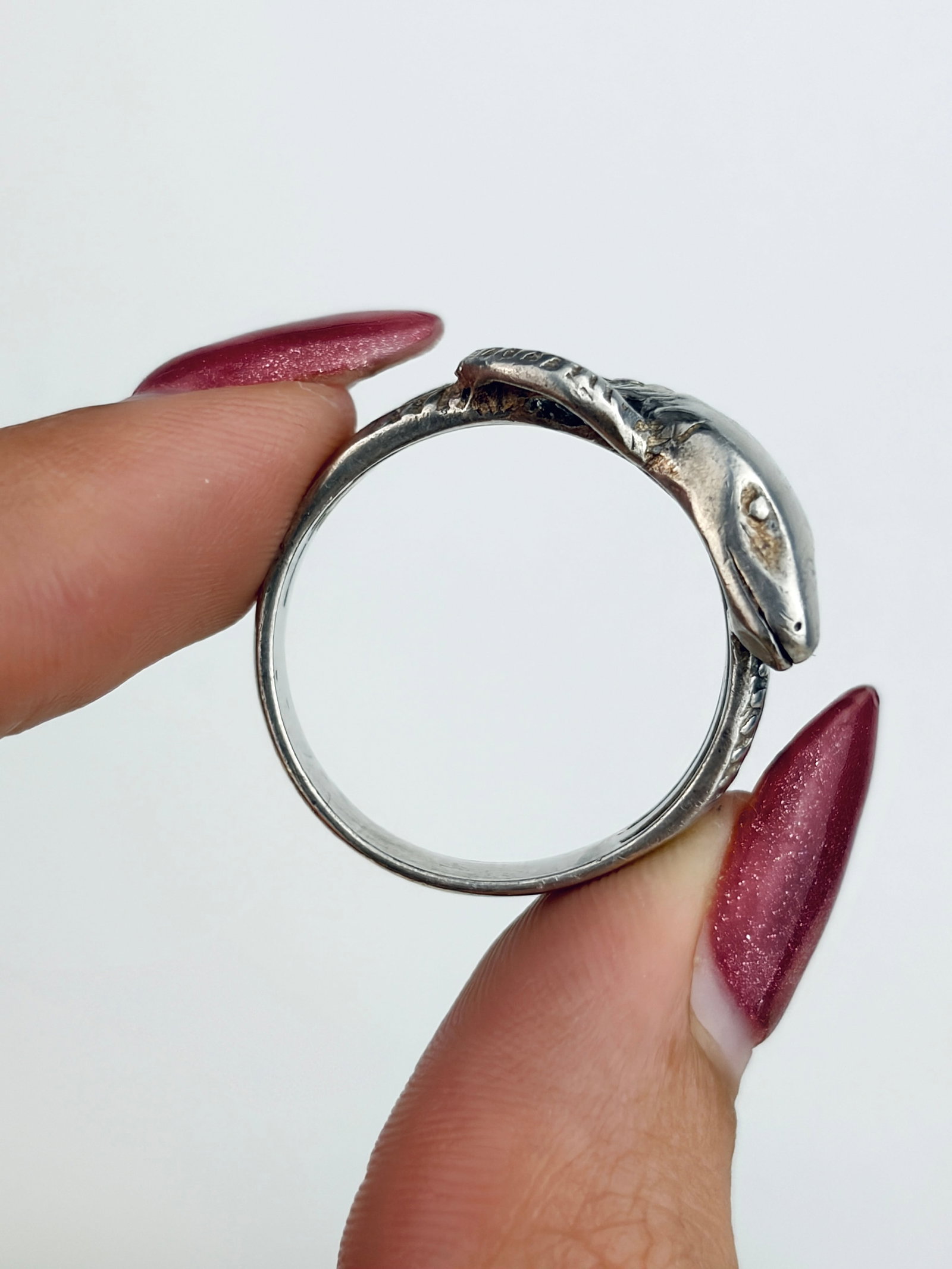 Chunky Sterling Silver Wrapped Snake Ring - 6