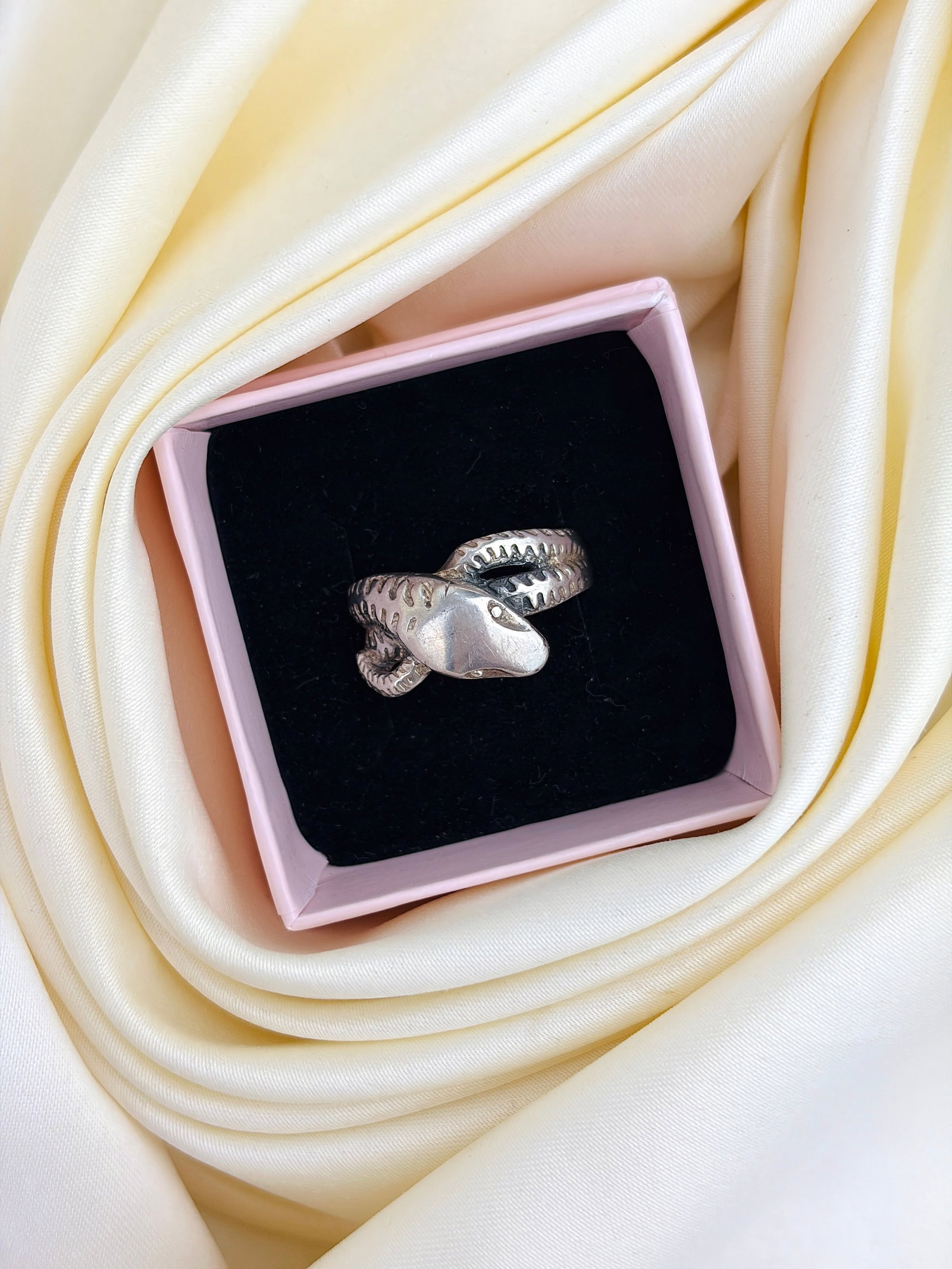 Chunky Sterling Silver Wrapped Snake Ring - 9