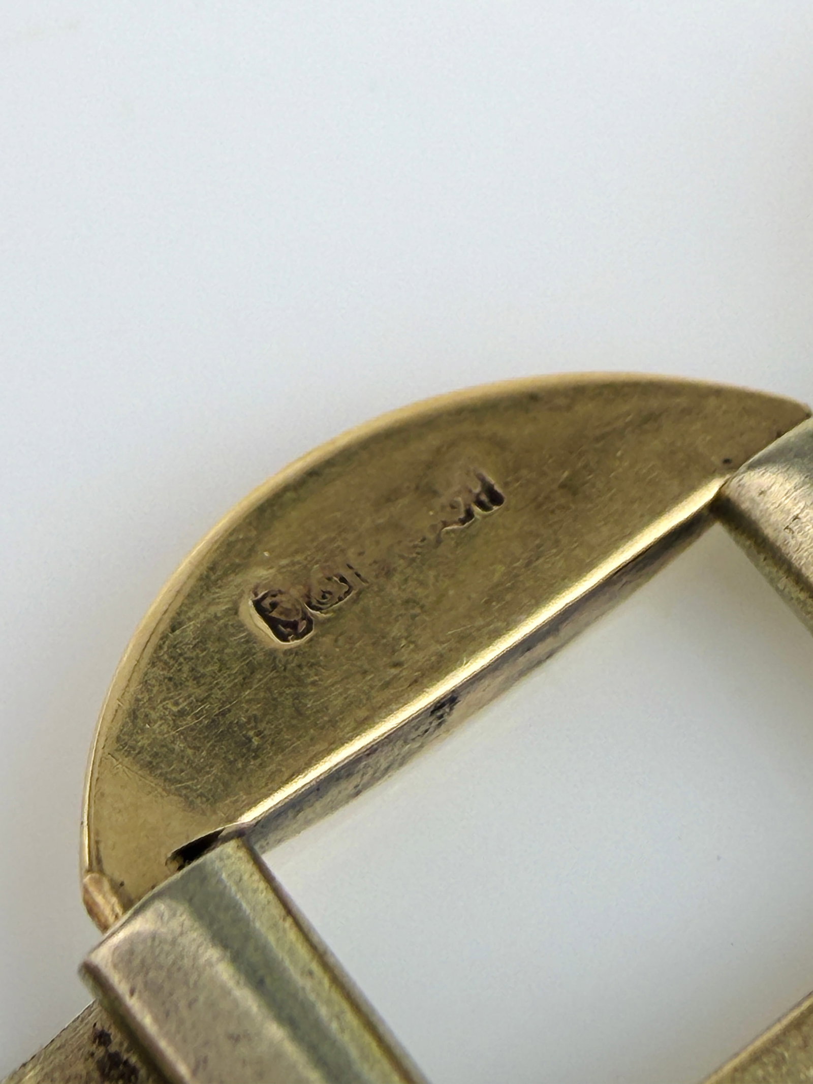 Incredible Art Deco Era 9ct Yellow and White Gold Two Tone Chunky Bracelet - 5