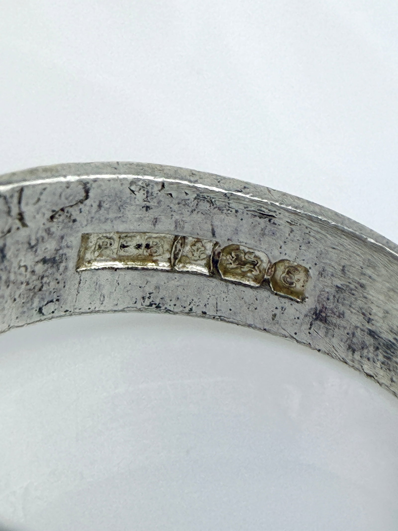 Vintage Silver Engraved Buckle Ring - 4