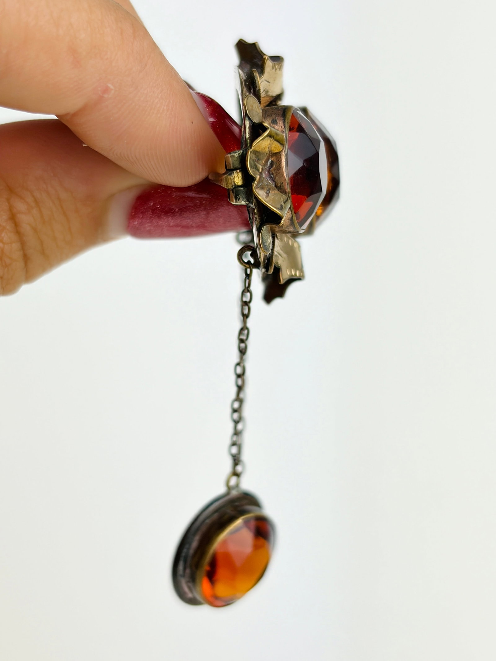 Antique Pinchbeck Paste Large Brooch - 2