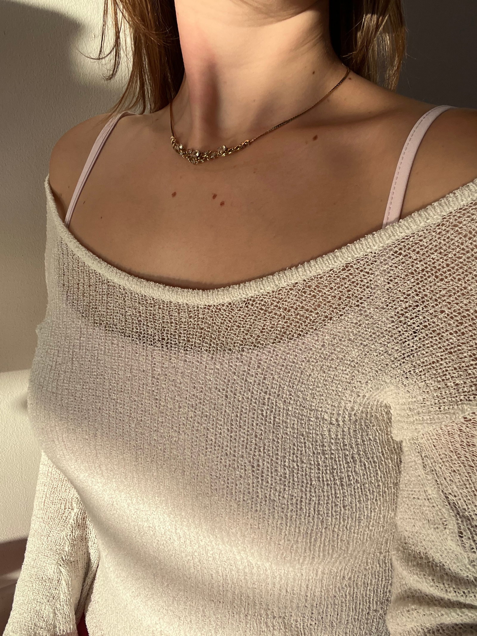 moonstone and diamond 9ct gold necklace - 7